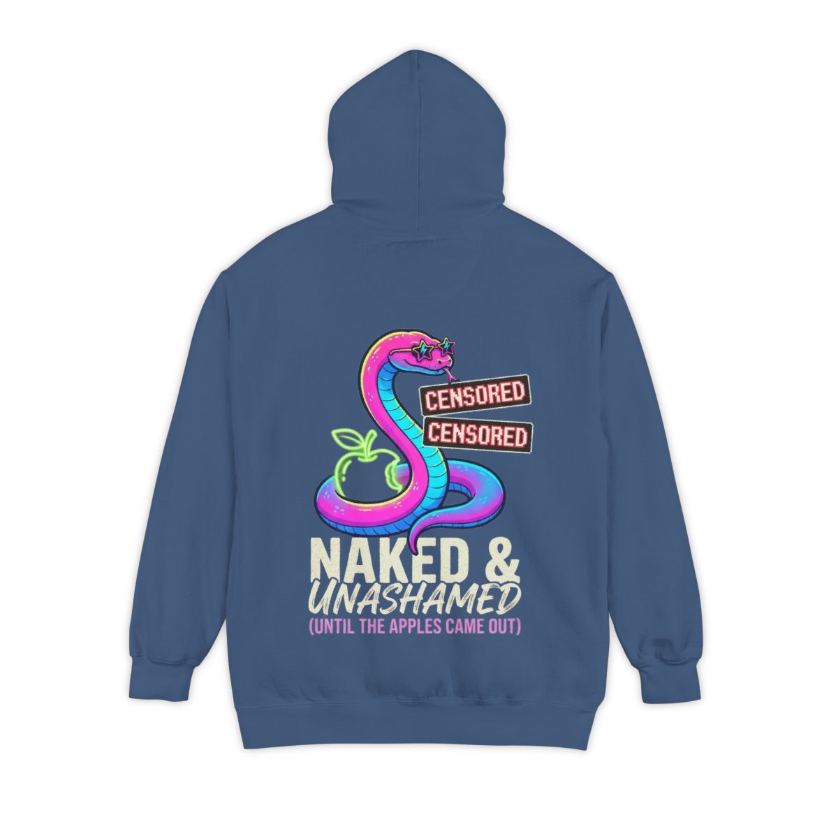 Color: True Navy | Good Book Series Naked & Unashamed Garment-Dyed Hoodie