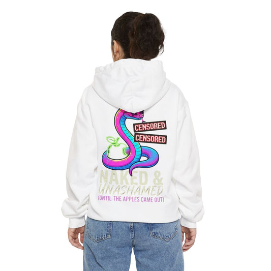 Color: White | Good Book Series Naked & Unashamed Garment-Dyed Hoodie