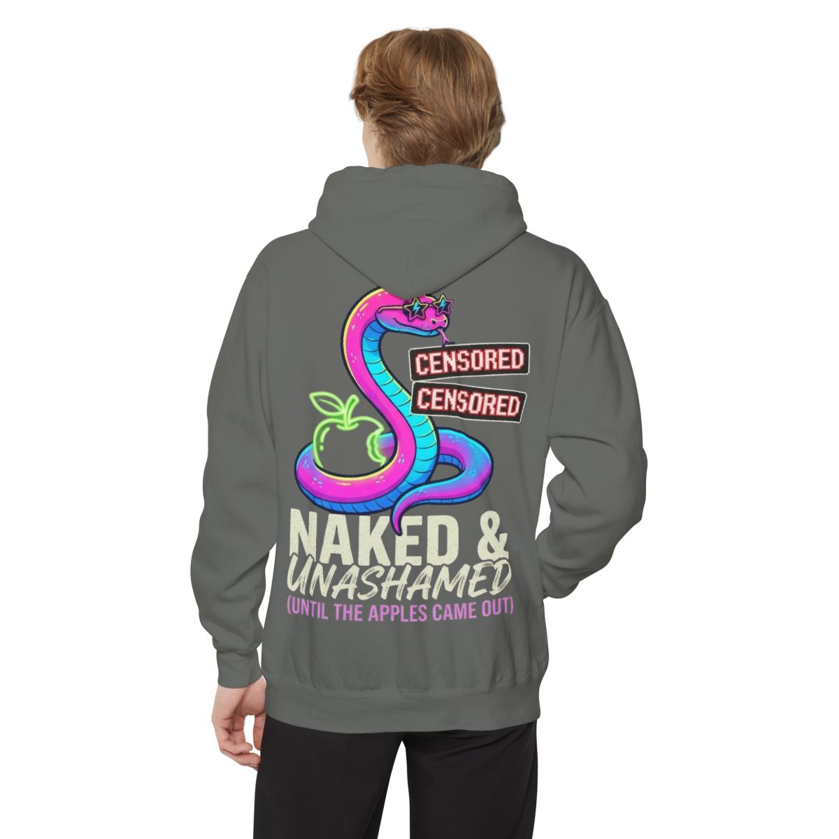 Color: Grey | Good Book Series Naked & Unashamed Garment-Dyed Hoodie