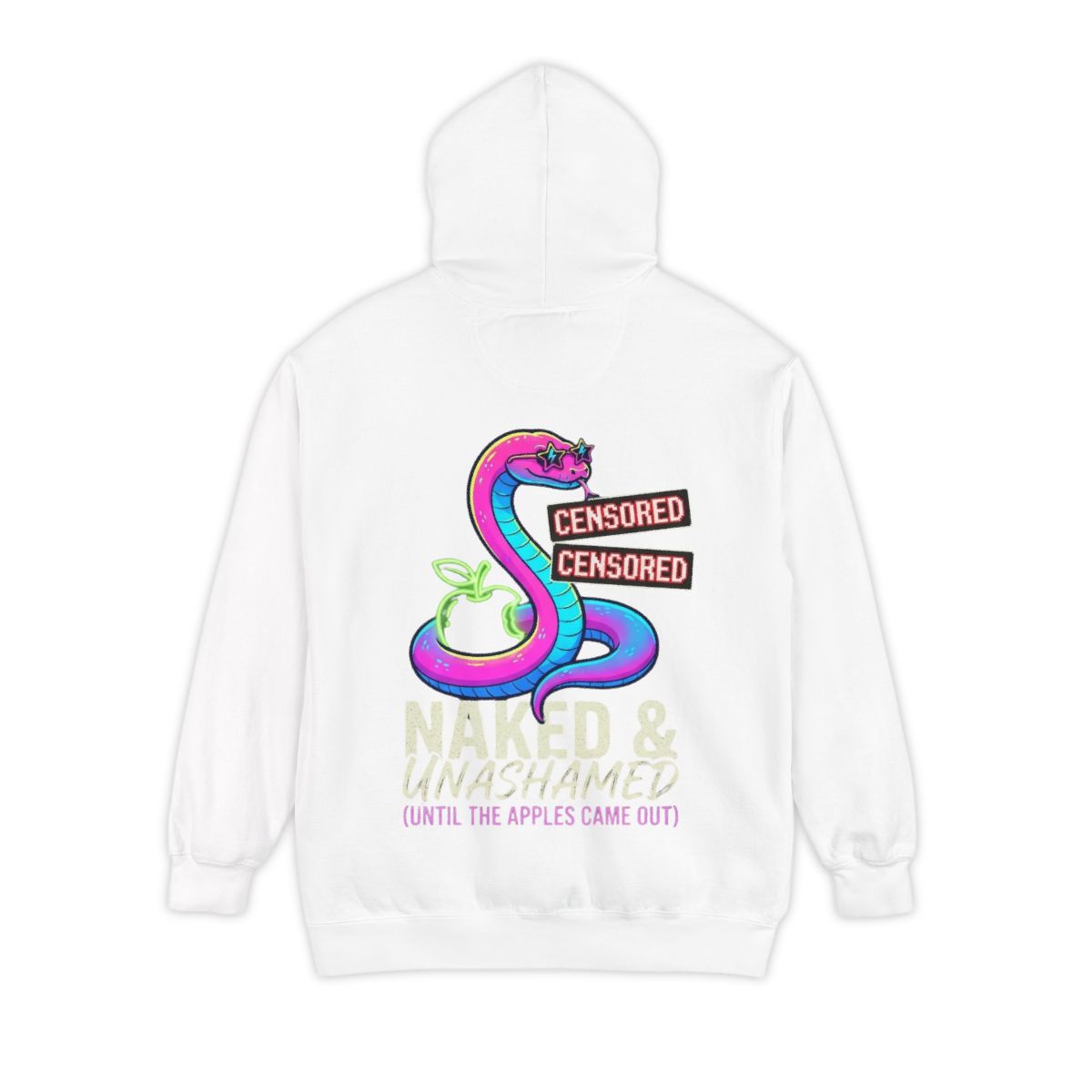 Color: White | Good Book Series Naked & Unashamed Garment-Dyed Hoodie
