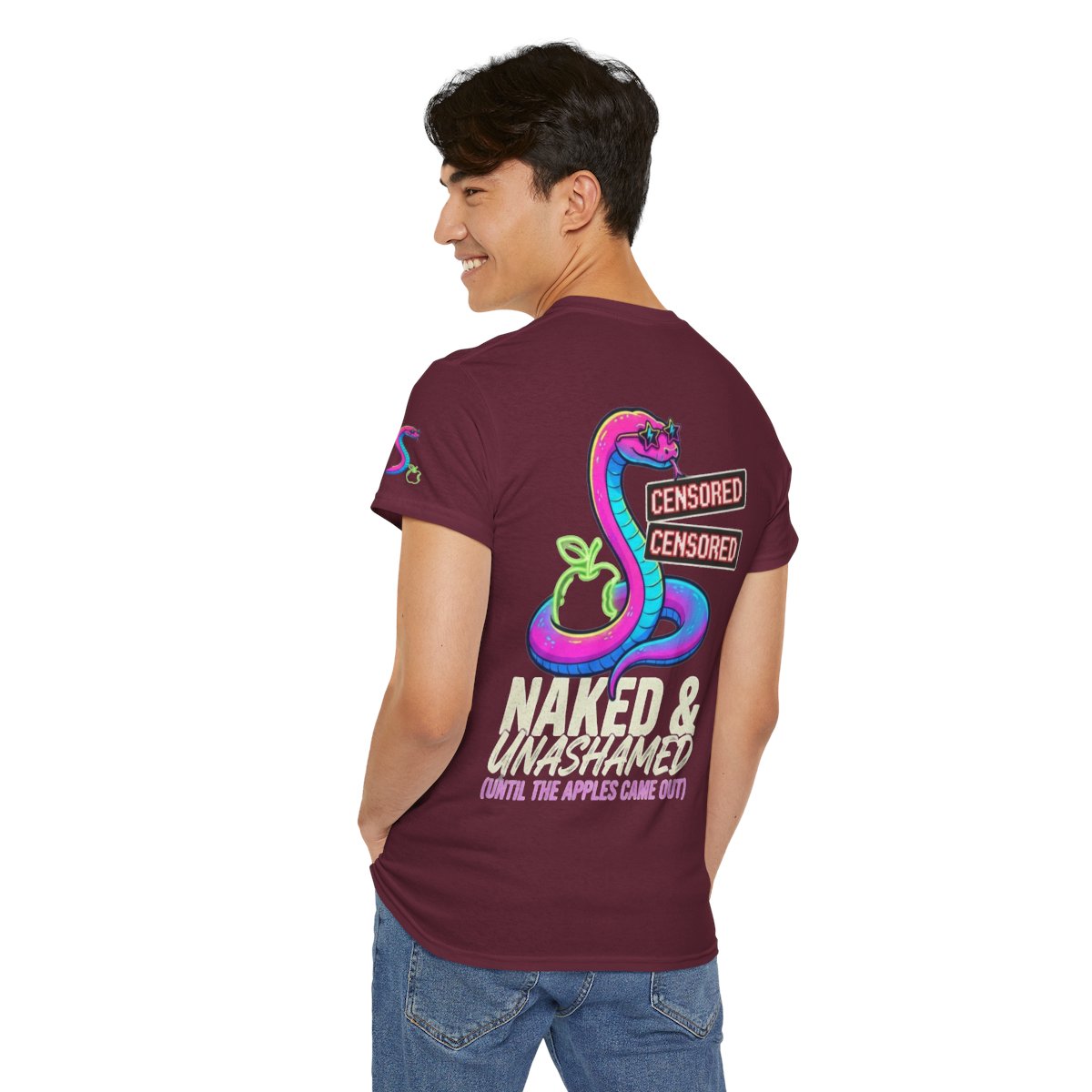 Color: Maroon | Good Book Series Naked & Unashamed Premium Graphic Tee