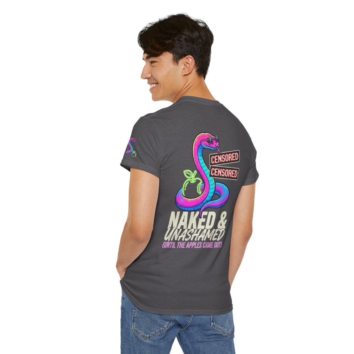 Color: Charcoal | Good Book Series Naked & Unashamed Premium Graphic Tee