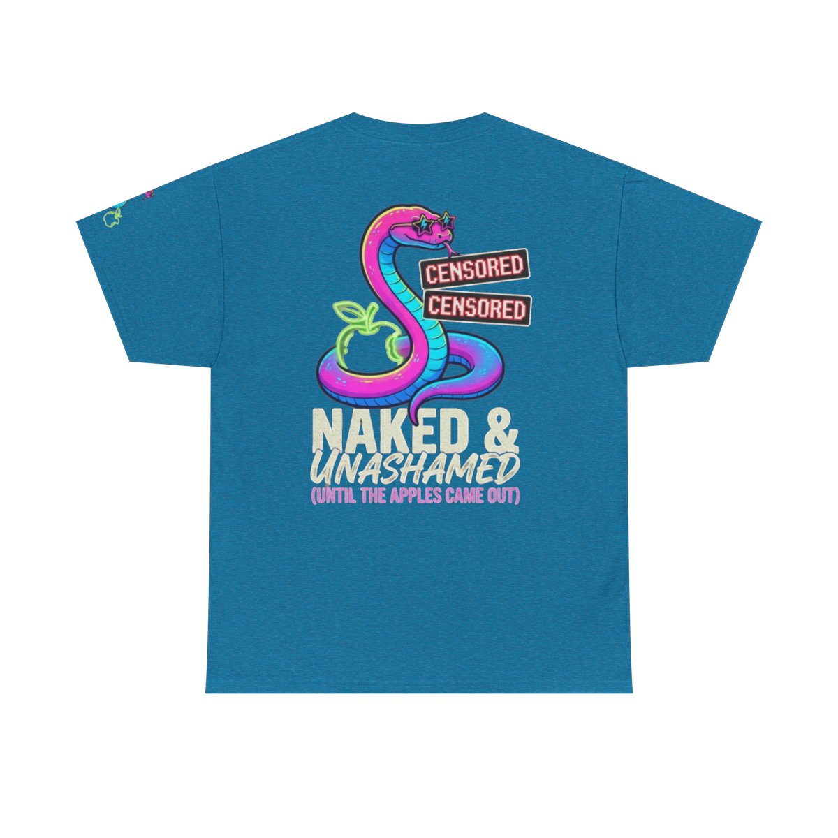 Color: Antique Sapphire | Good Book Series Naked & Unashamed Premium Graphic Tee