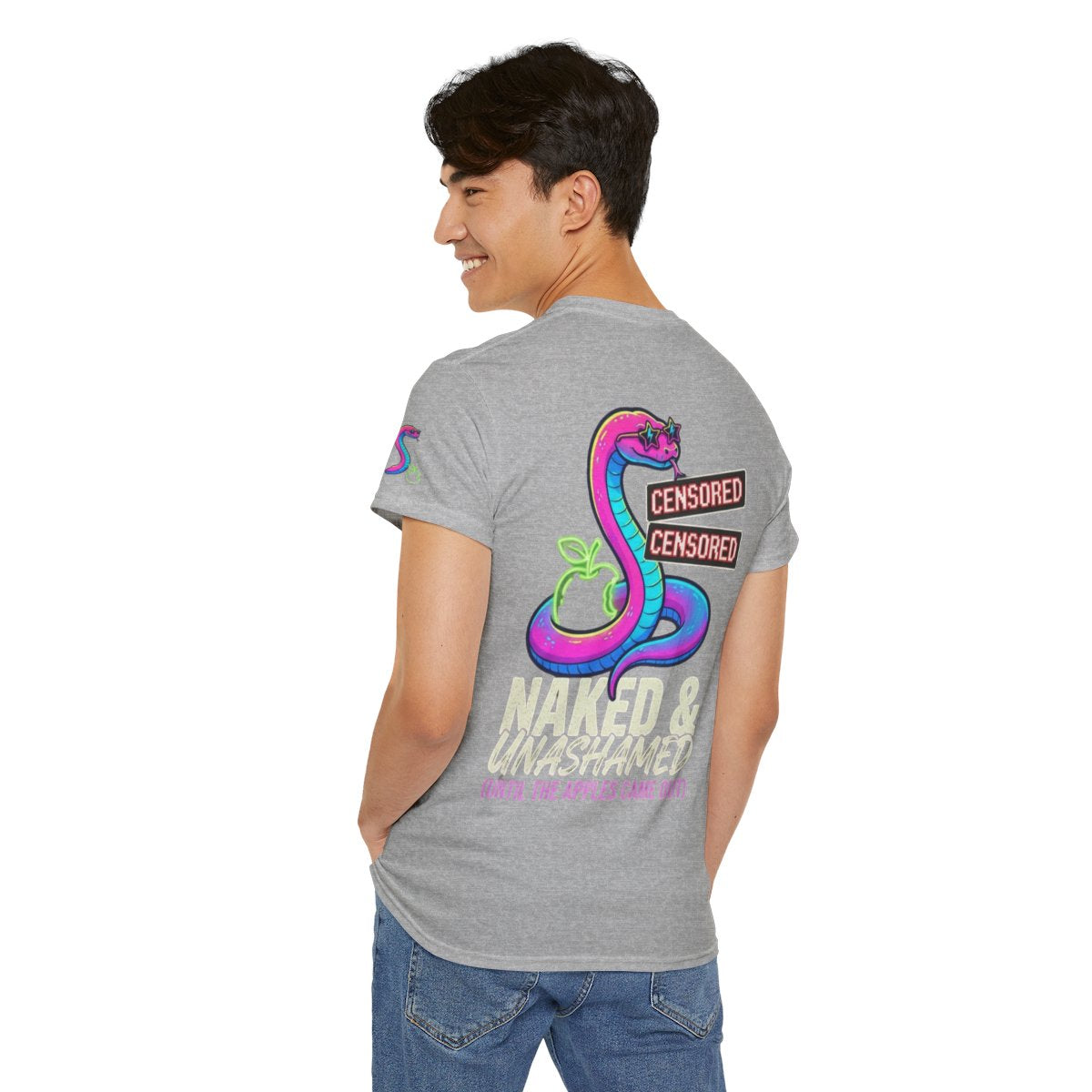 Color: Sport Grey | Good Book Series Naked & Unashamed Premium Graphic Tee
