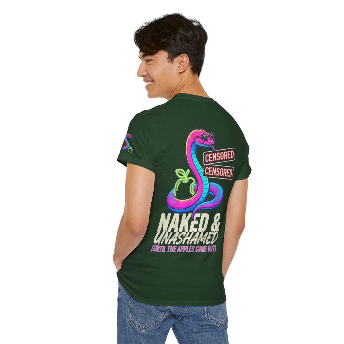 Color: Forest Green | Good Book Series Naked & Unashamed Premium Graphic Tee