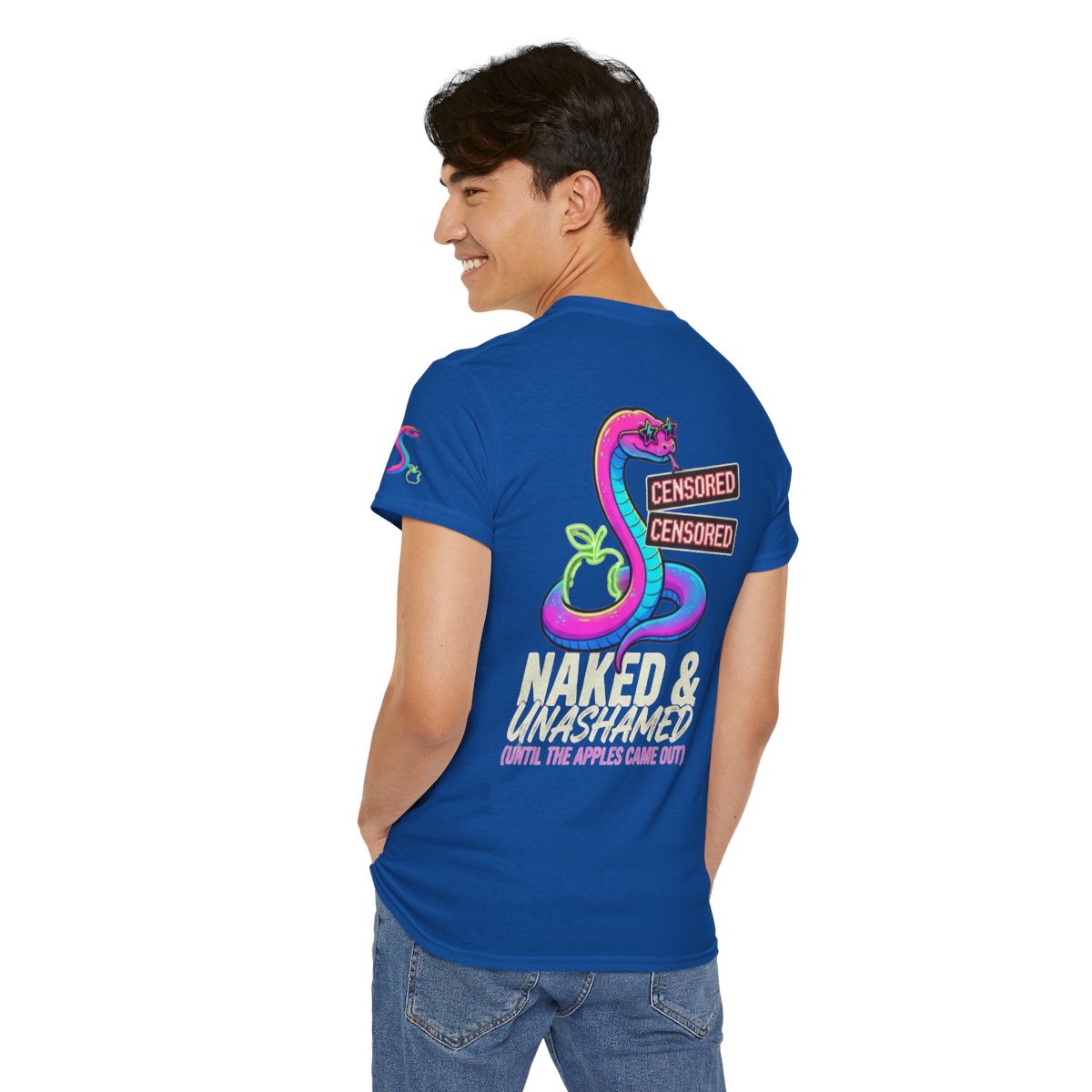 Color: Royal | Good Book Series Naked & Unashamed Premium Graphic Tee