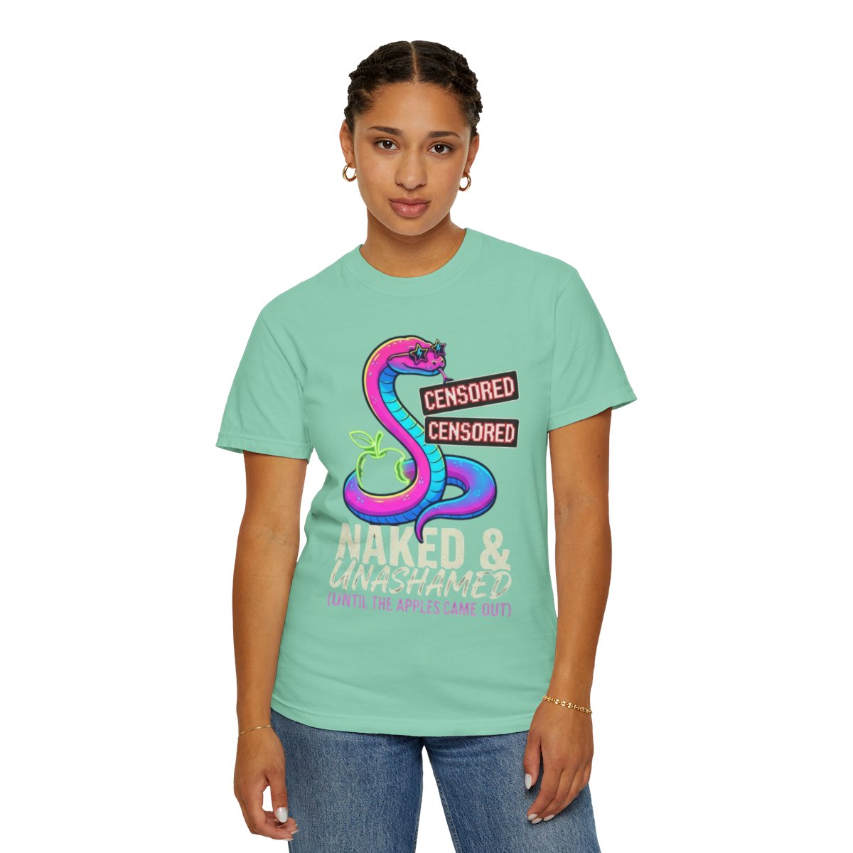Color: Island Reef | Good Book Series Naked & Unashamed Unisex Garment-Dyed Tee