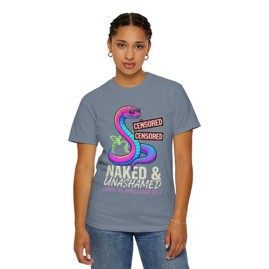 Color: Blue Jean | Good Book Series Naked & Unashamed Unisex Garment-Dyed Tee
