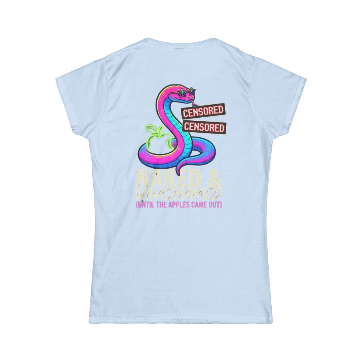 Color: Light Blue | Good Book Series Naked & Unashamed Women's Tee