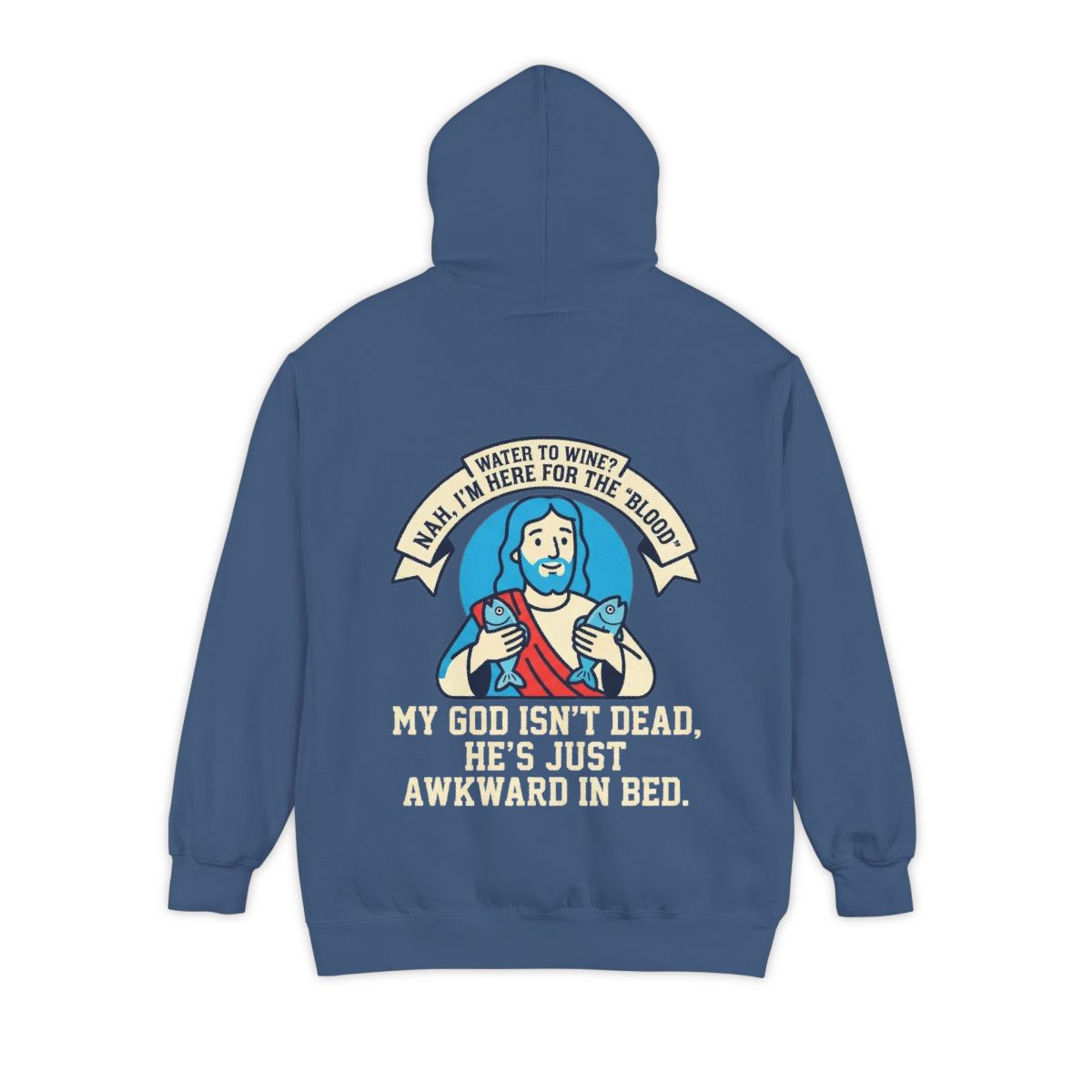 Color: True Navy | Good Book Series Not Dead Awkward In Bed Garment-Dyed Hoodie