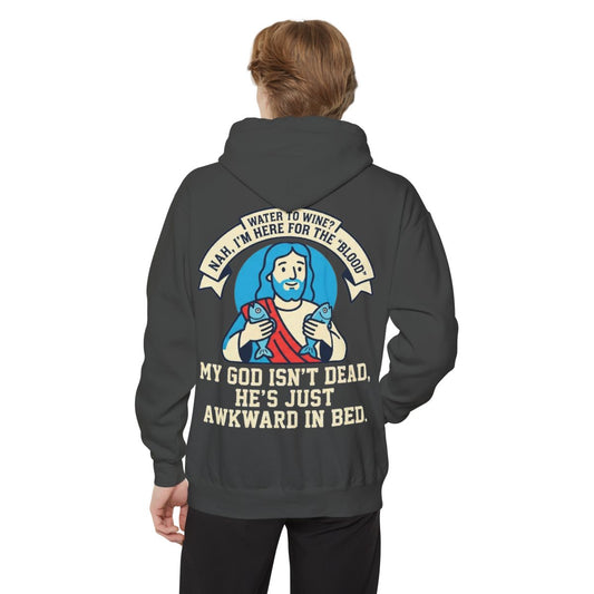 Color: Pepper | Good Book Series Not Dead Awkward In Bed Garment-Dyed Hoodie