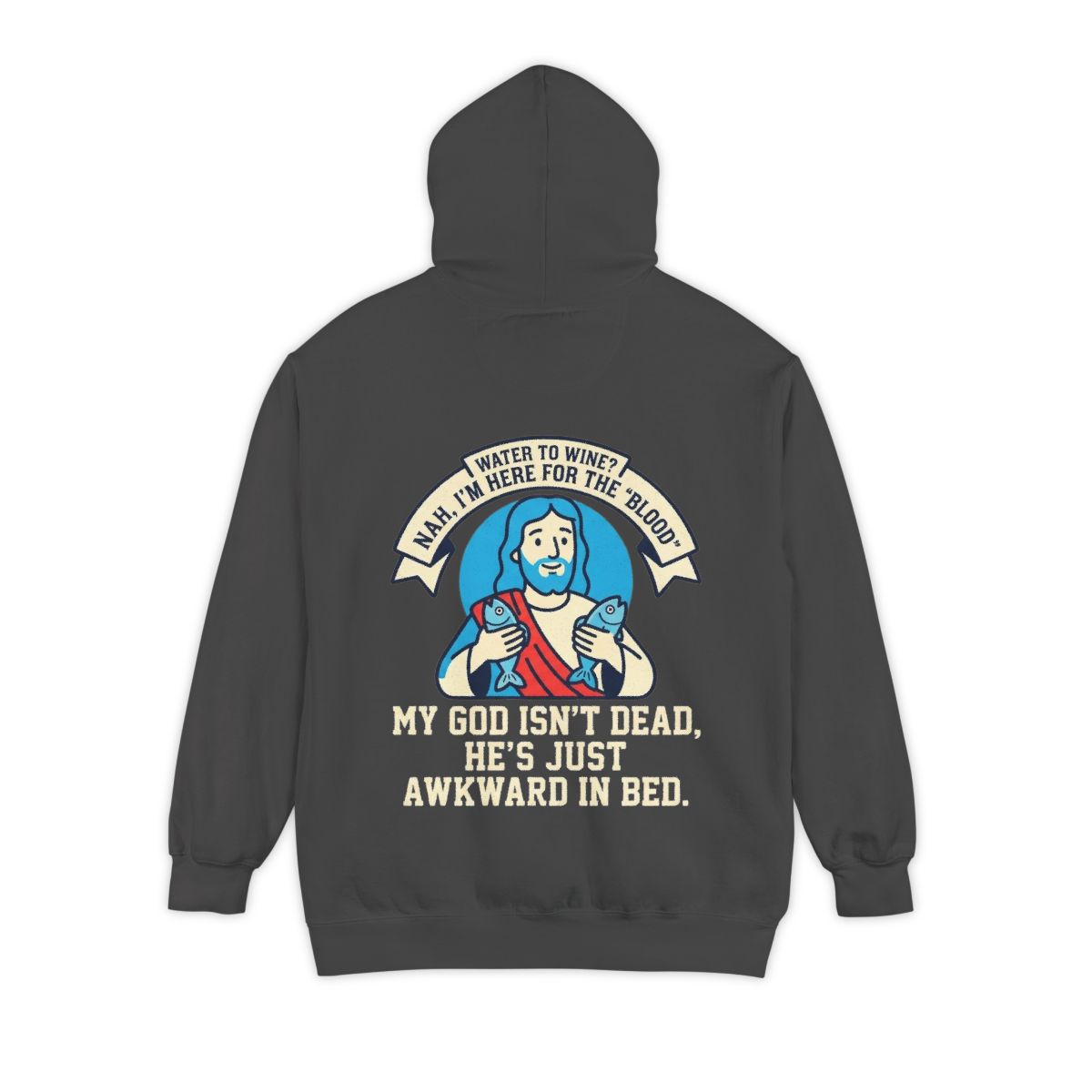 Color: Pepper | Good Book Series Not Dead Awkward In Bed Garment-Dyed Hoodie