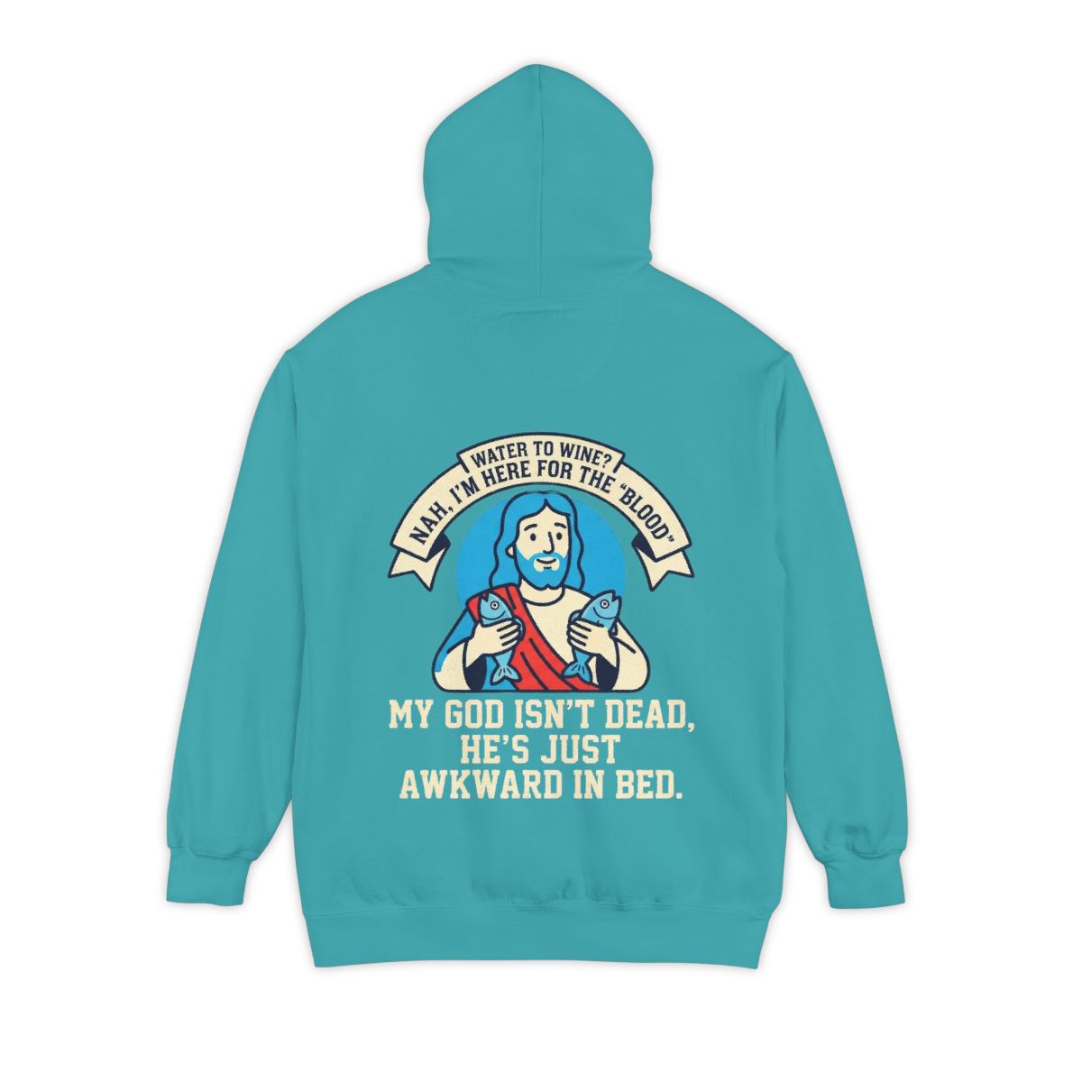 Color: Seafoam | Good Book Series Not Dead Awkward In Bed Garment-Dyed Hoodie