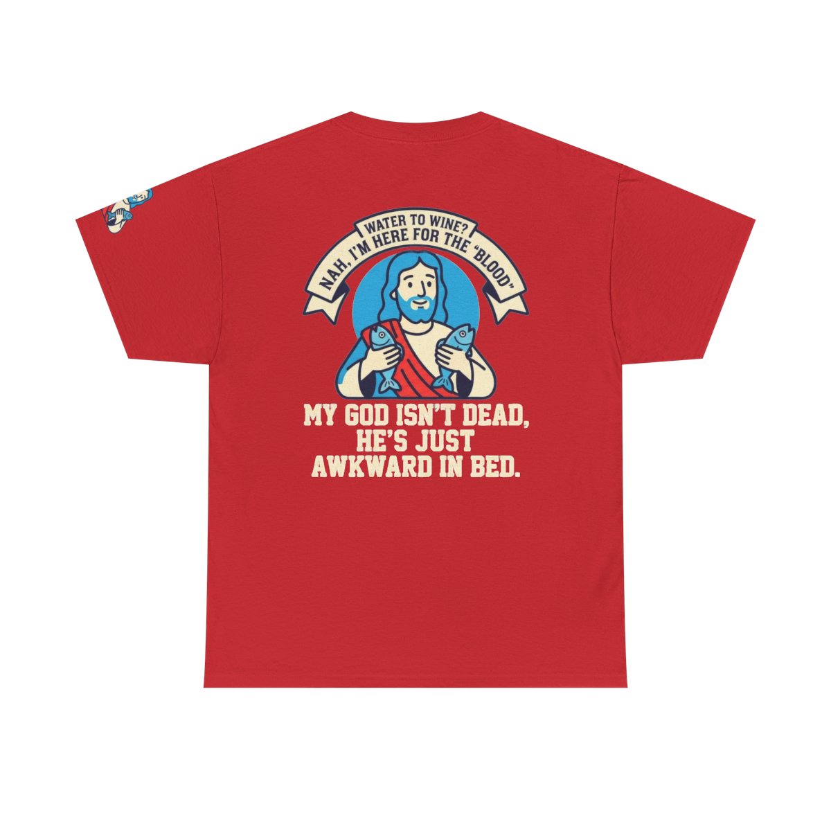 Color: Red | Good Book Series Not Dead Awkward In Bed Premium Graphic Tee
