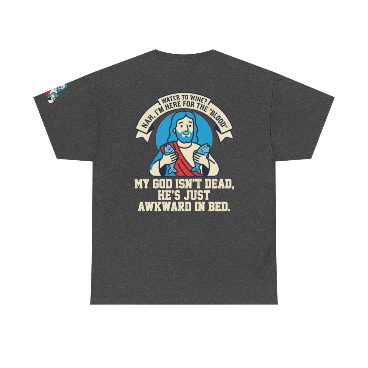 Color: Dark Heather | Good Book Series Not Dead Awkward In Bed Premium Graphic Tee