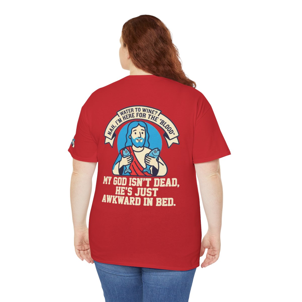 Color: Red | Good Book Series Not Dead Awkward In Bed Premium Graphic Tee