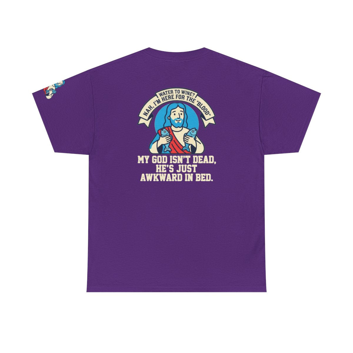 Color: Purple | Good Book Series Not Dead Awkward In Bed Premium Graphic Tee