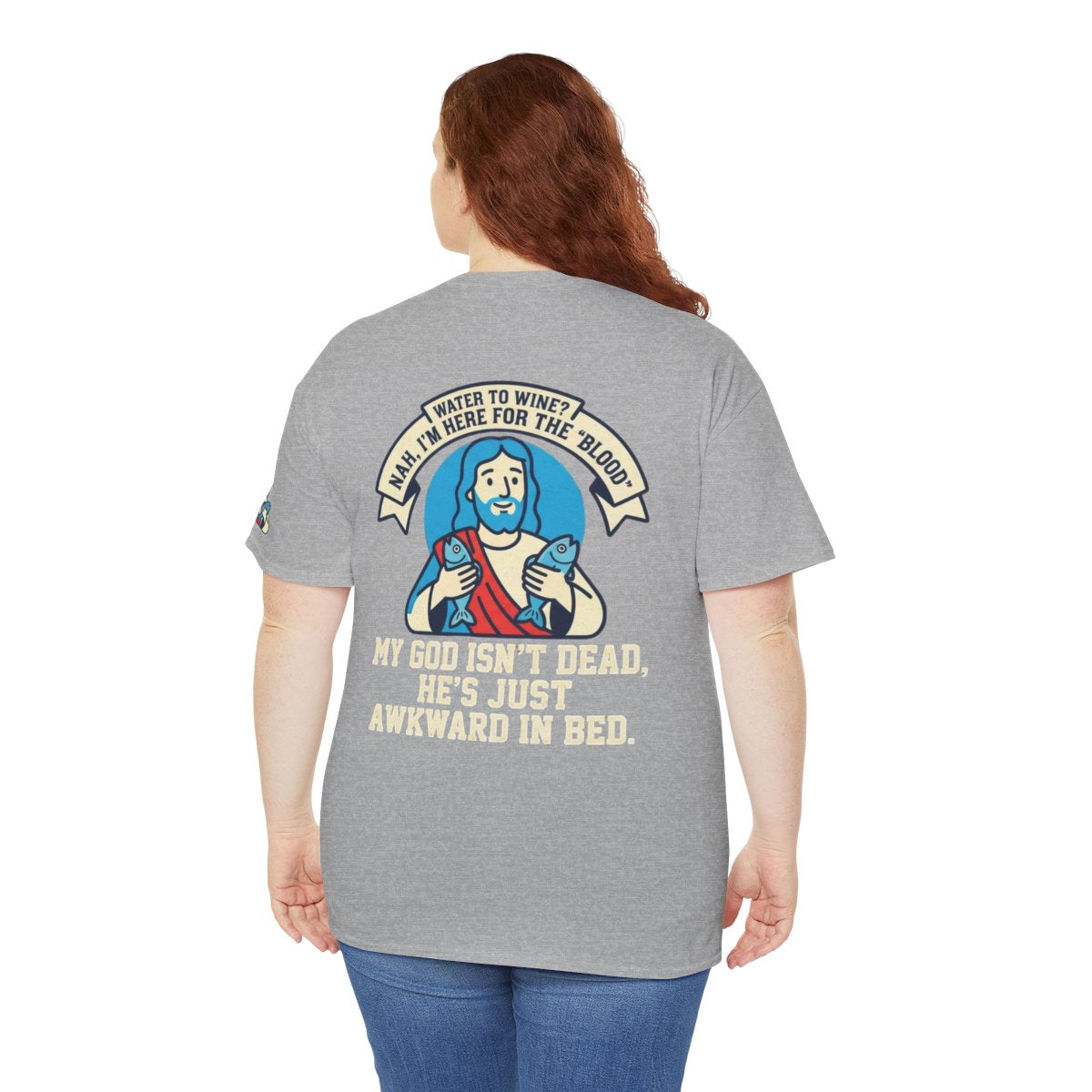 Color: Sport Grey | Good Book Series Not Dead Awkward In Bed Premium Graphic Tee