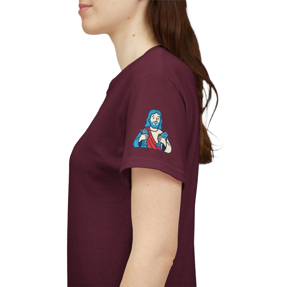 Color: Maroon | Good Book Series Not Dead Awkward In Bed Premium Graphic Tee