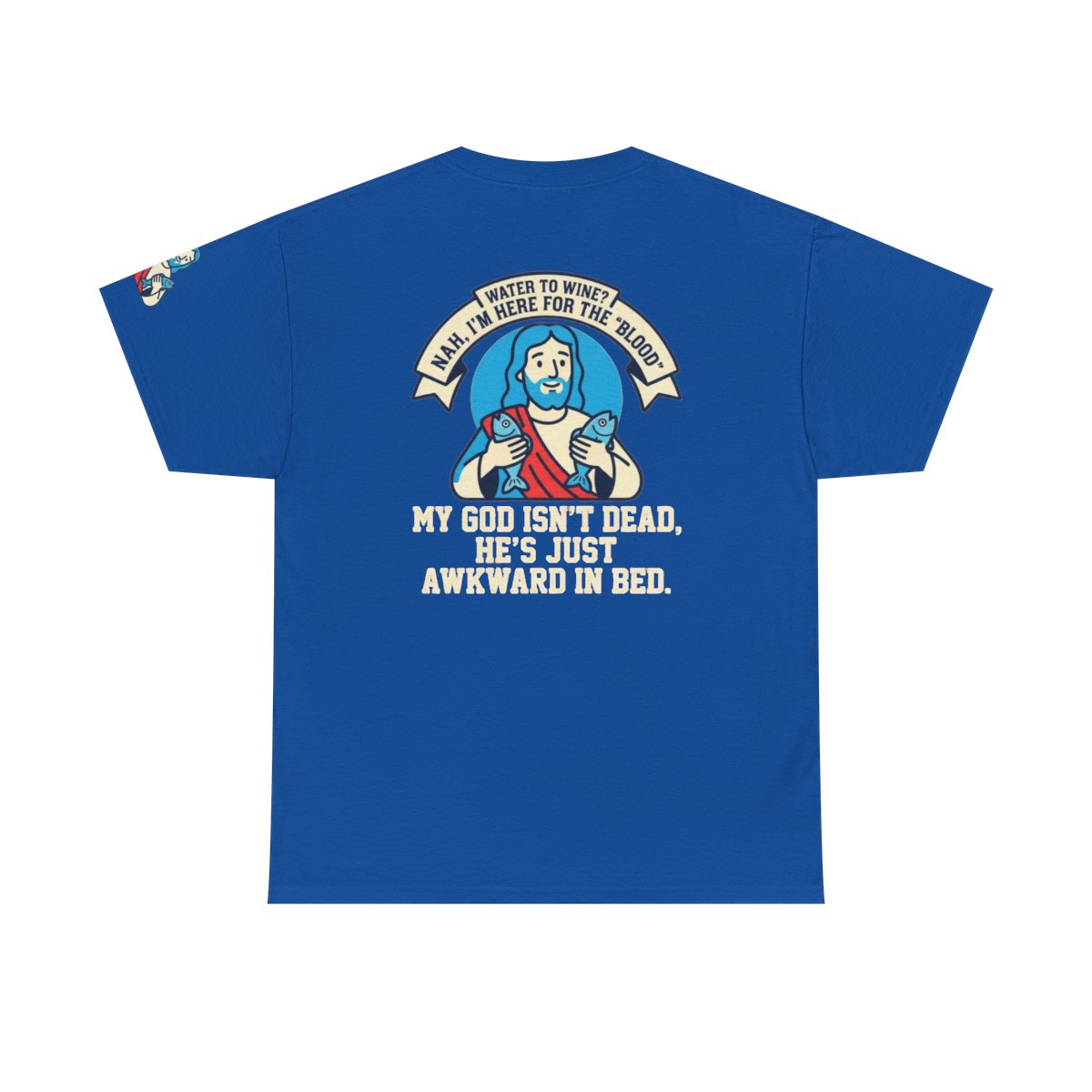 Color: Royal | Good Book Series Not Dead Awkward In Bed Premium Graphic Tee