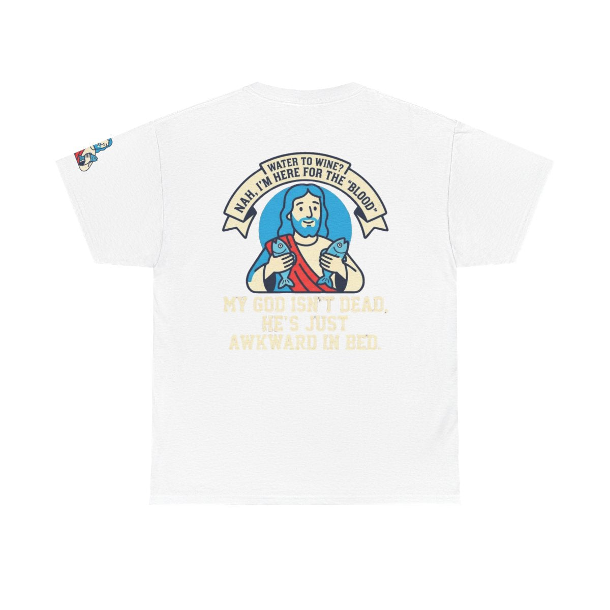 Color: White | Good Book Series Not Dead Awkward In Bed Premium Graphic Tee