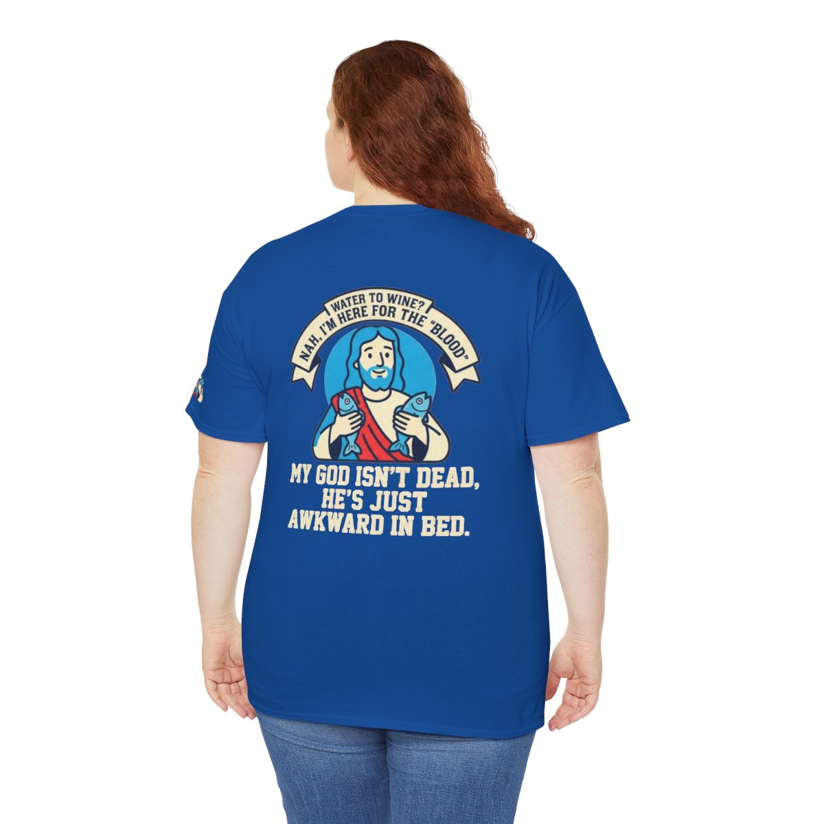 Color: Royal | Good Book Series Not Dead Awkward In Bed Premium Graphic Tee
