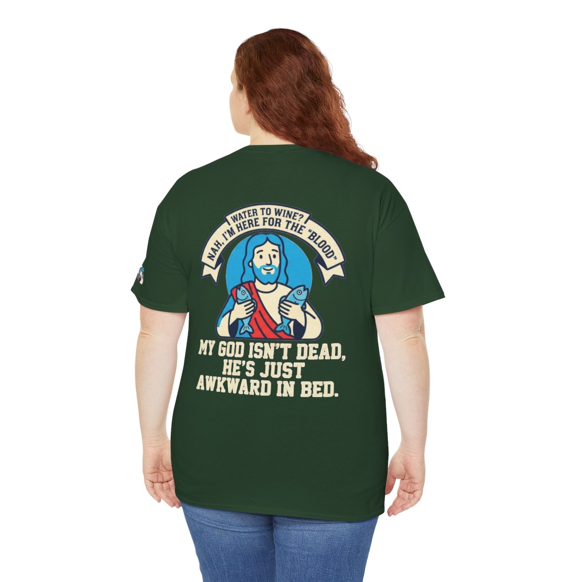 Color: Forest Green | Good Book Series Not Dead Awkward In Bed Premium Graphic Tee