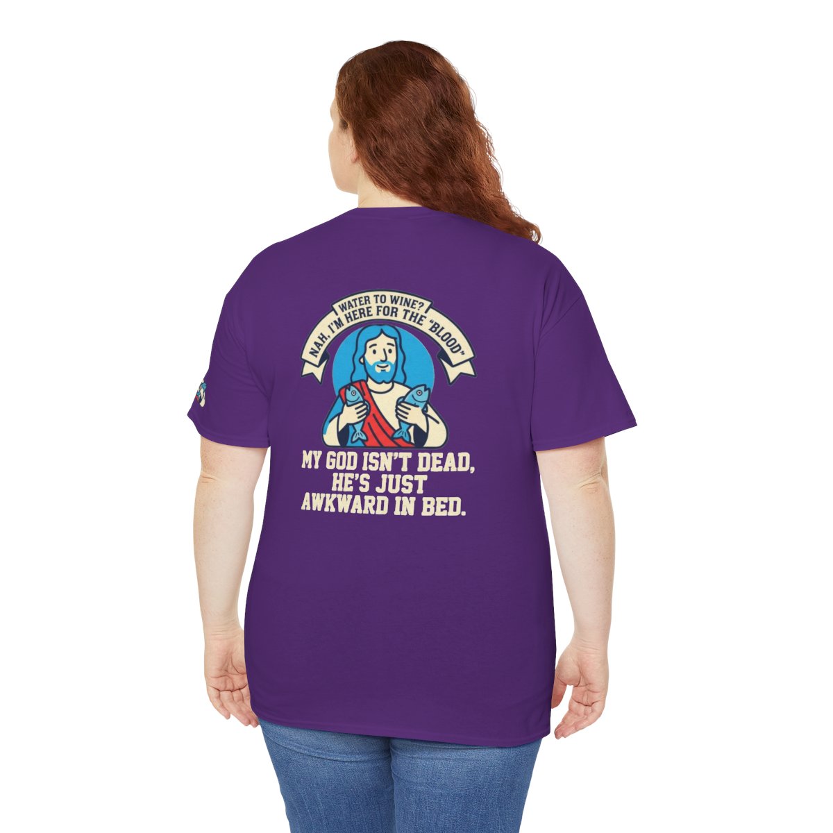Color: Purple | Good Book Series Not Dead Awkward In Bed Premium Graphic Tee