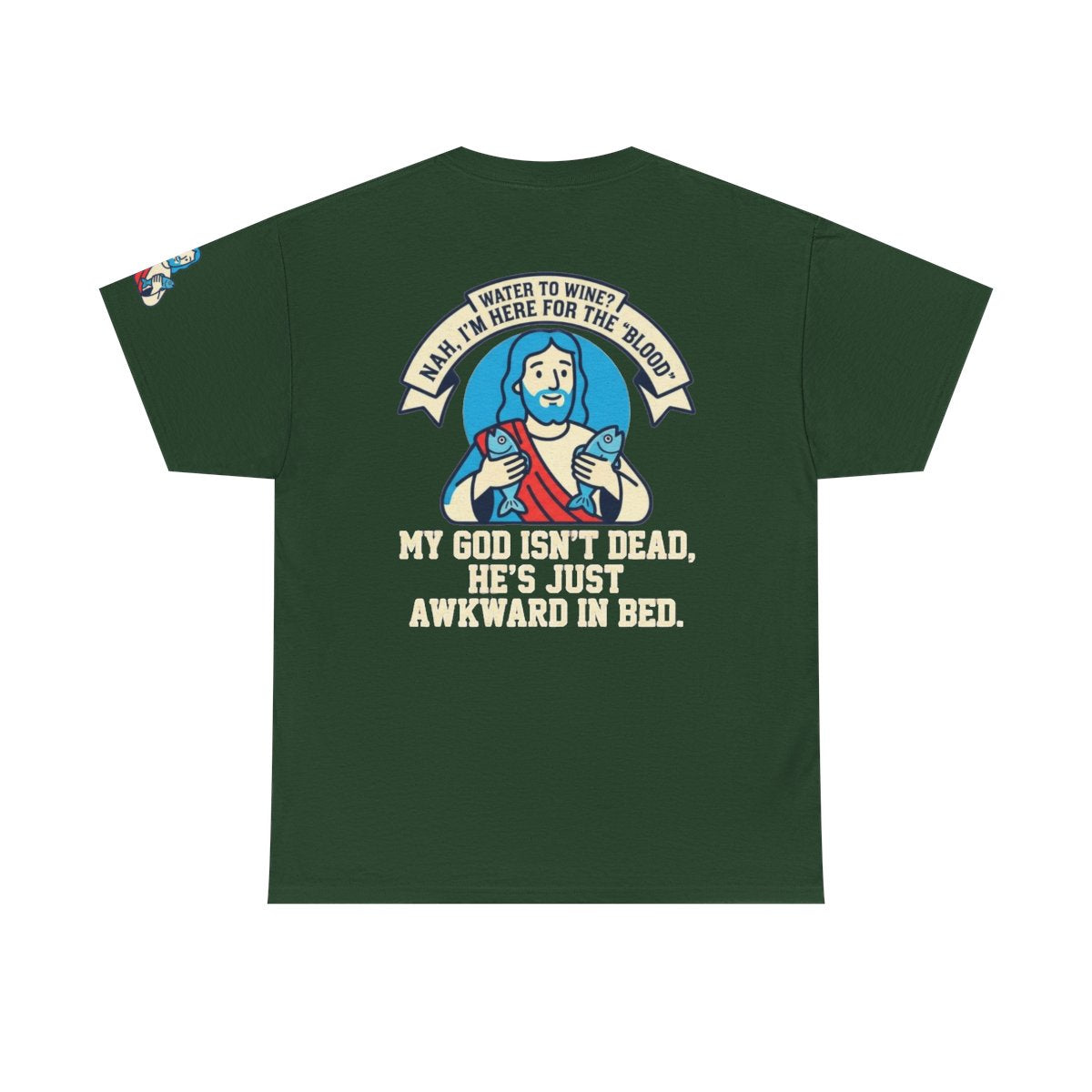 Color: Forest Green | Good Book Series Not Dead Awkward In Bed Premium Graphic Tee