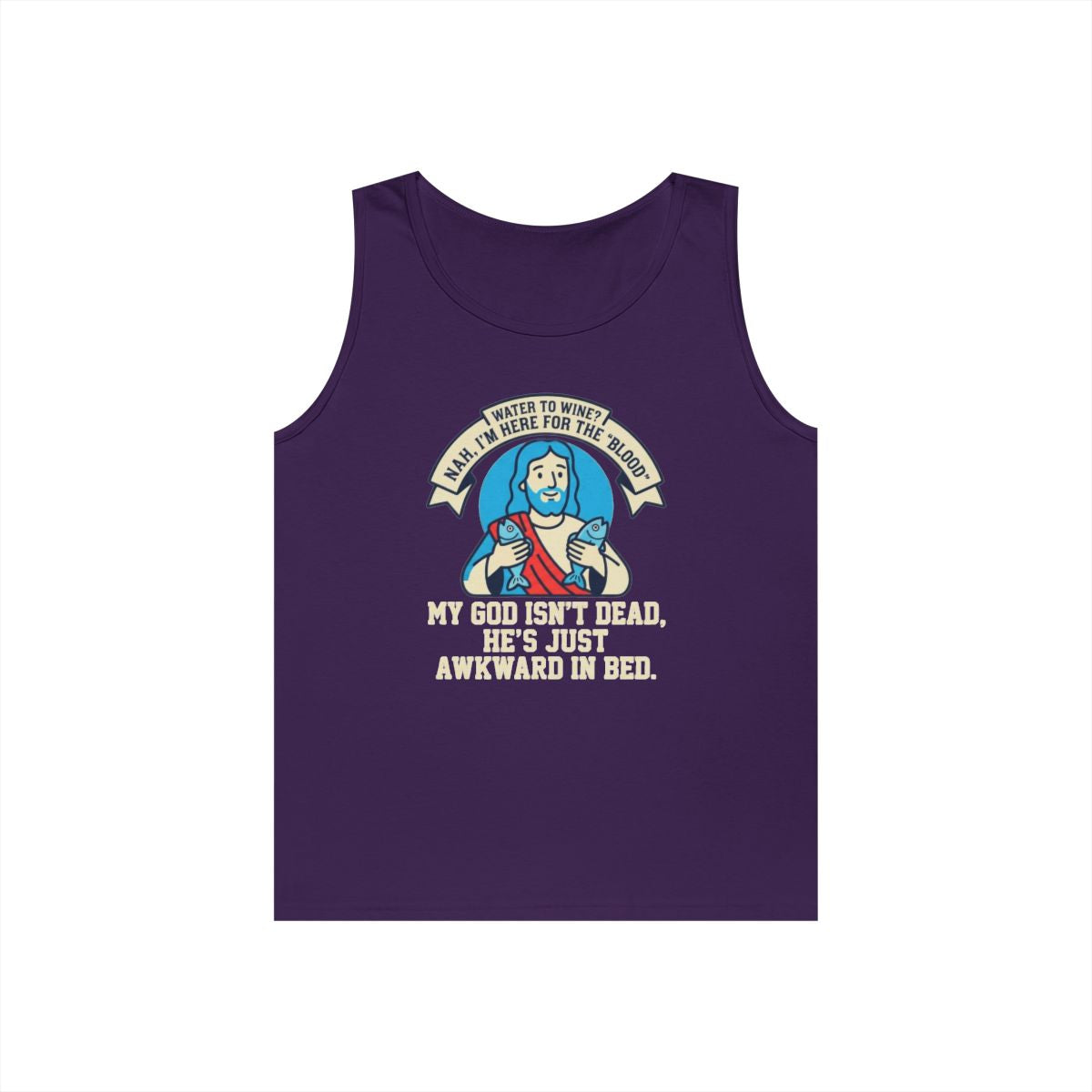 Color: Purple | Good Book Series Not Dead Awkward In Bed Tank Top