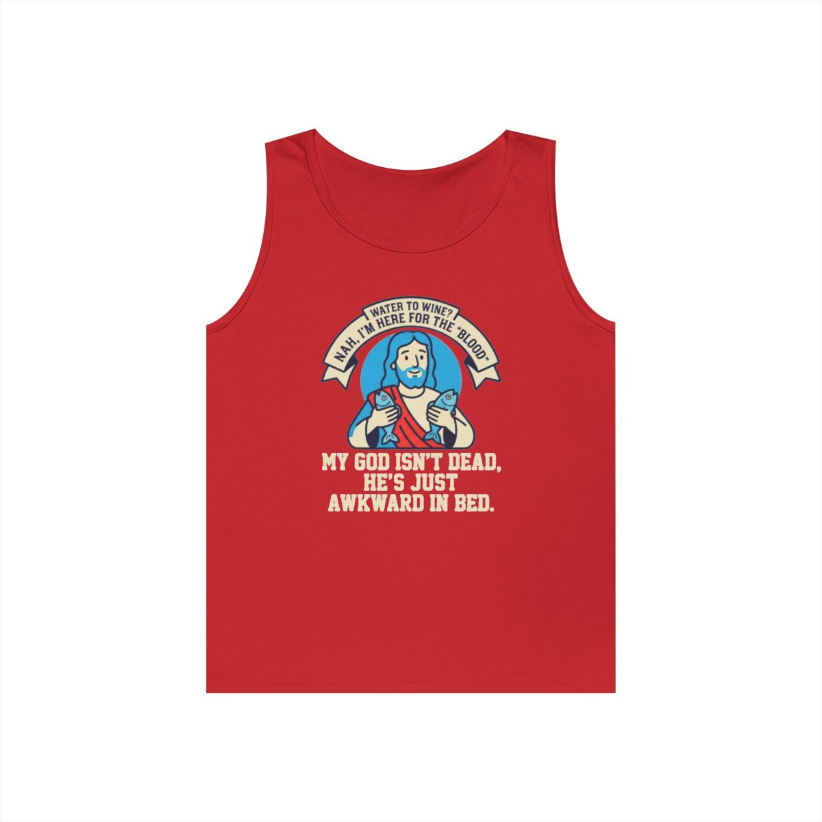 Color: Red | Good Book Series Not Dead Awkward In Bed Tank Top