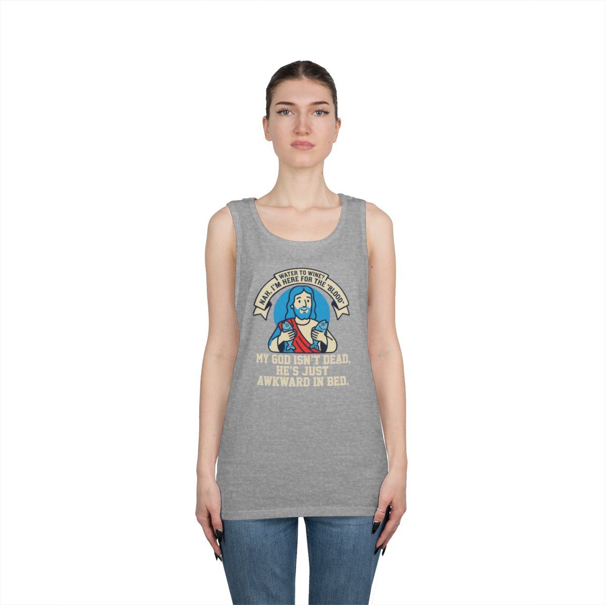 Color: Sport Grey | Good Book Series Not Dead Awkward In Bed Tank Top