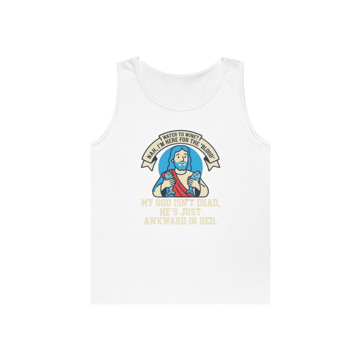 Color: White | Good Book Series Not Dead Awkward In Bed Tank Top