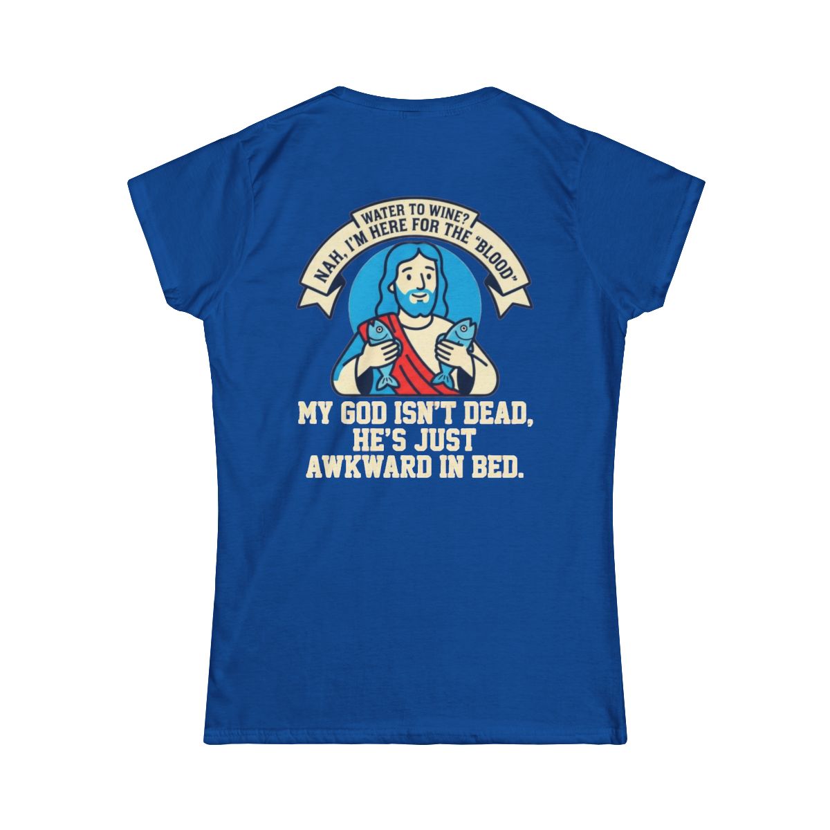 Color: Royal | Good Book Series Not Dead Awkward In Bed Women's Tee