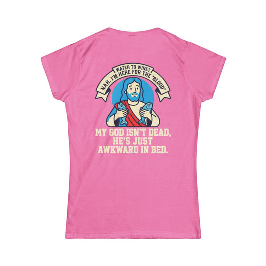 Color: Azalea | Good Book Series Not Dead Awkward In Bed Women's Tee