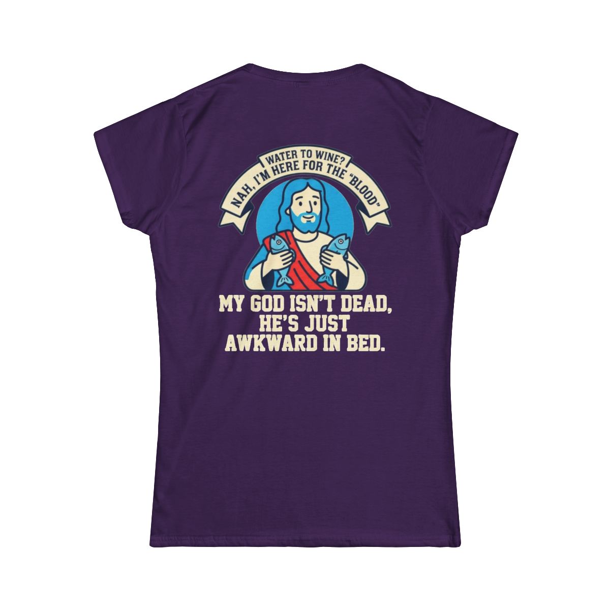 Color: Purple | Good Book Series Not Dead Awkward In Bed Women's Tee