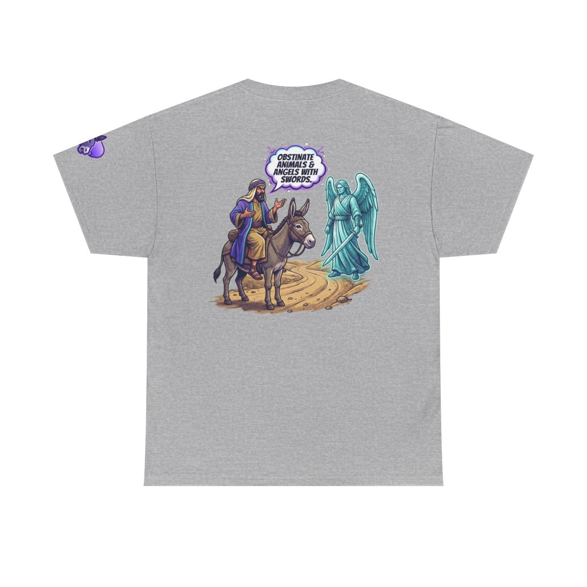 Color: Sport Grey | Good Book Series Obstinate Animals & Angels With Swords Premium Graphic Tee
