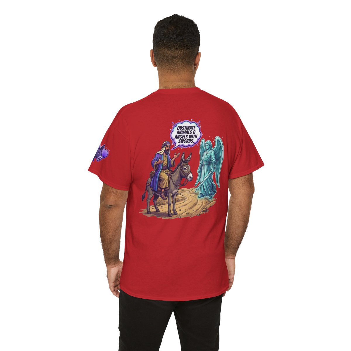 Color: Red | Good Book Series Obstinate Animals & Angels With Swords Premium Graphic Tee