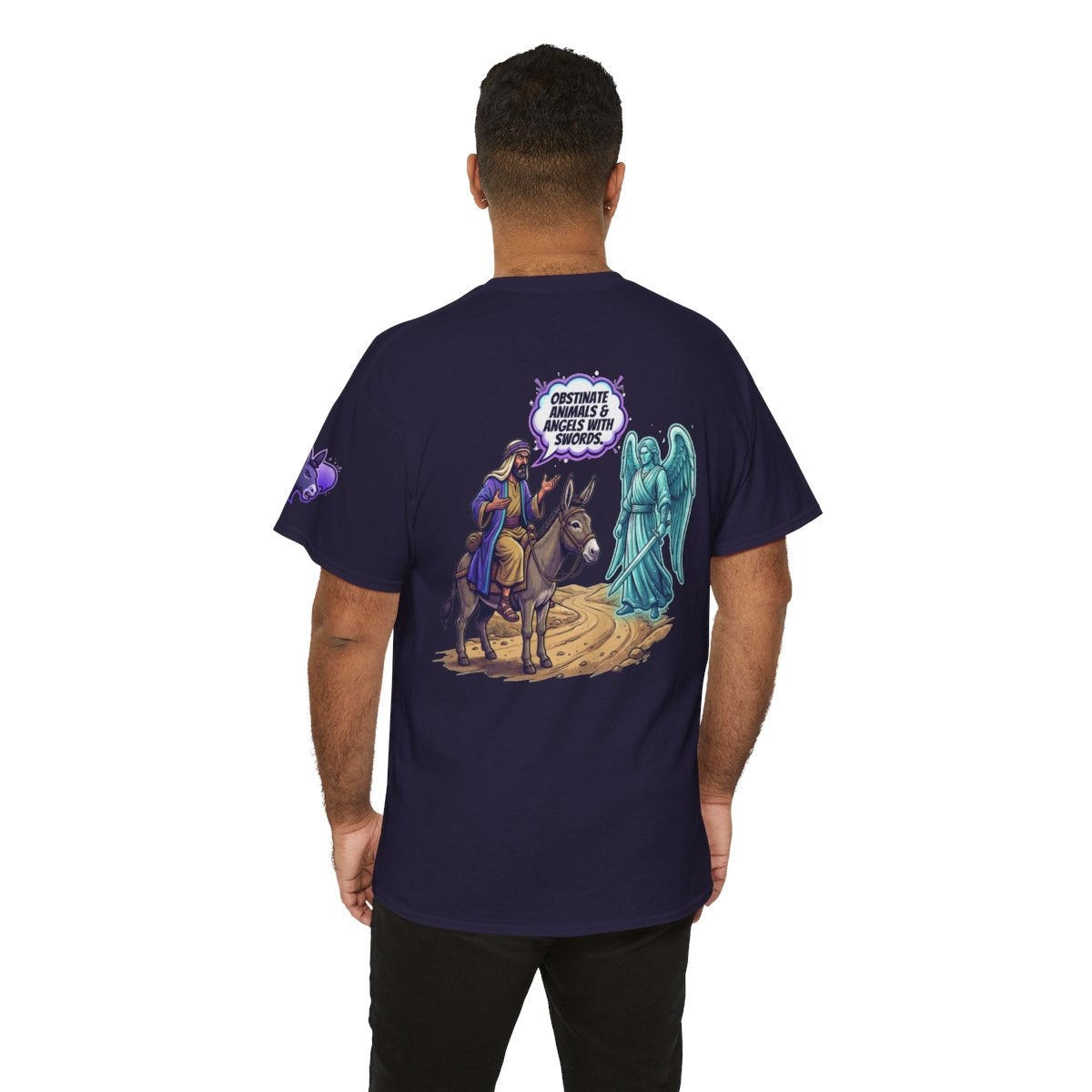 Color: Blackberry | Good Book Series Obstinate Animals & Angels With Swords Premium Graphic Tee