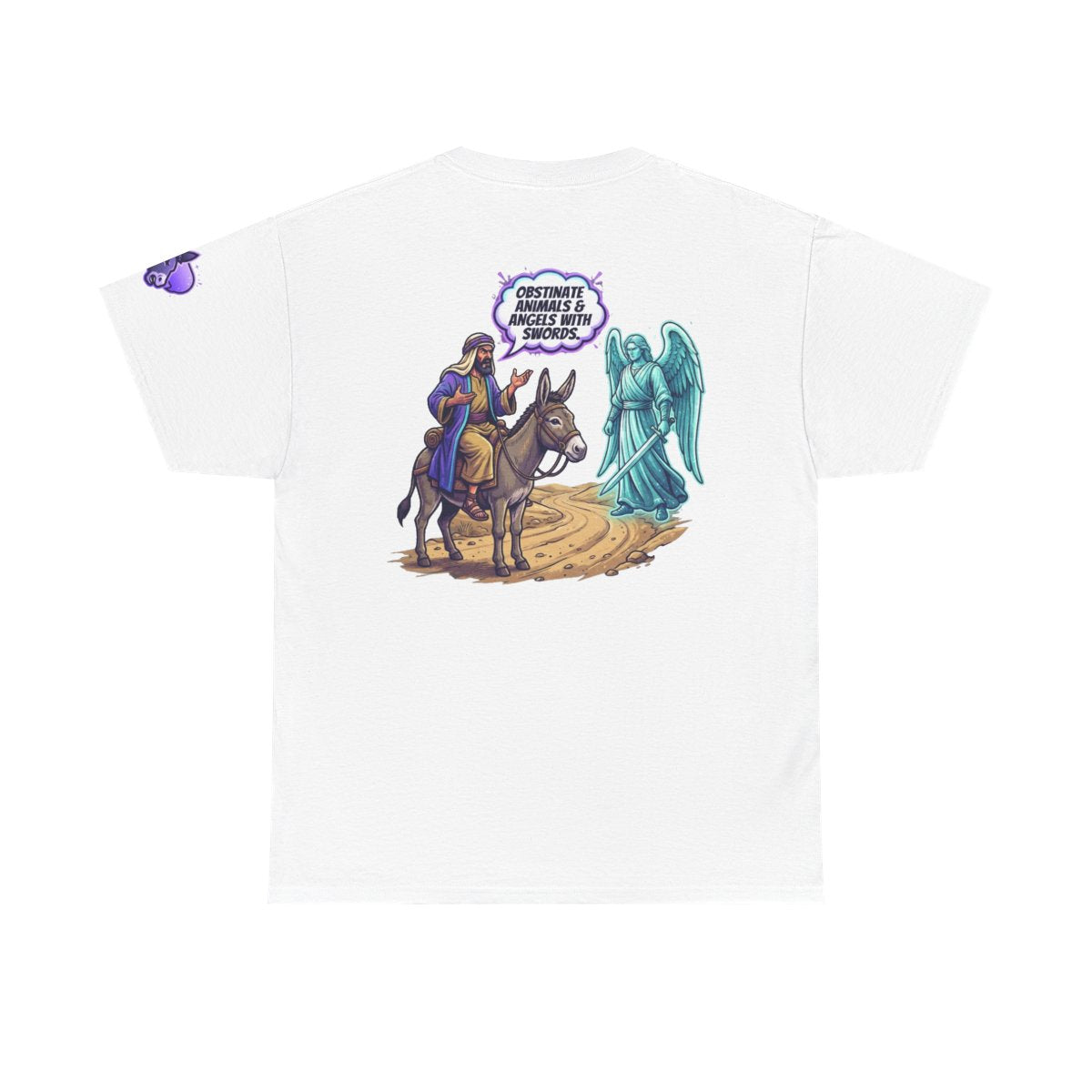Color: White | Good Book Series Obstinate Animals & Angels With Swords Premium Graphic Tee