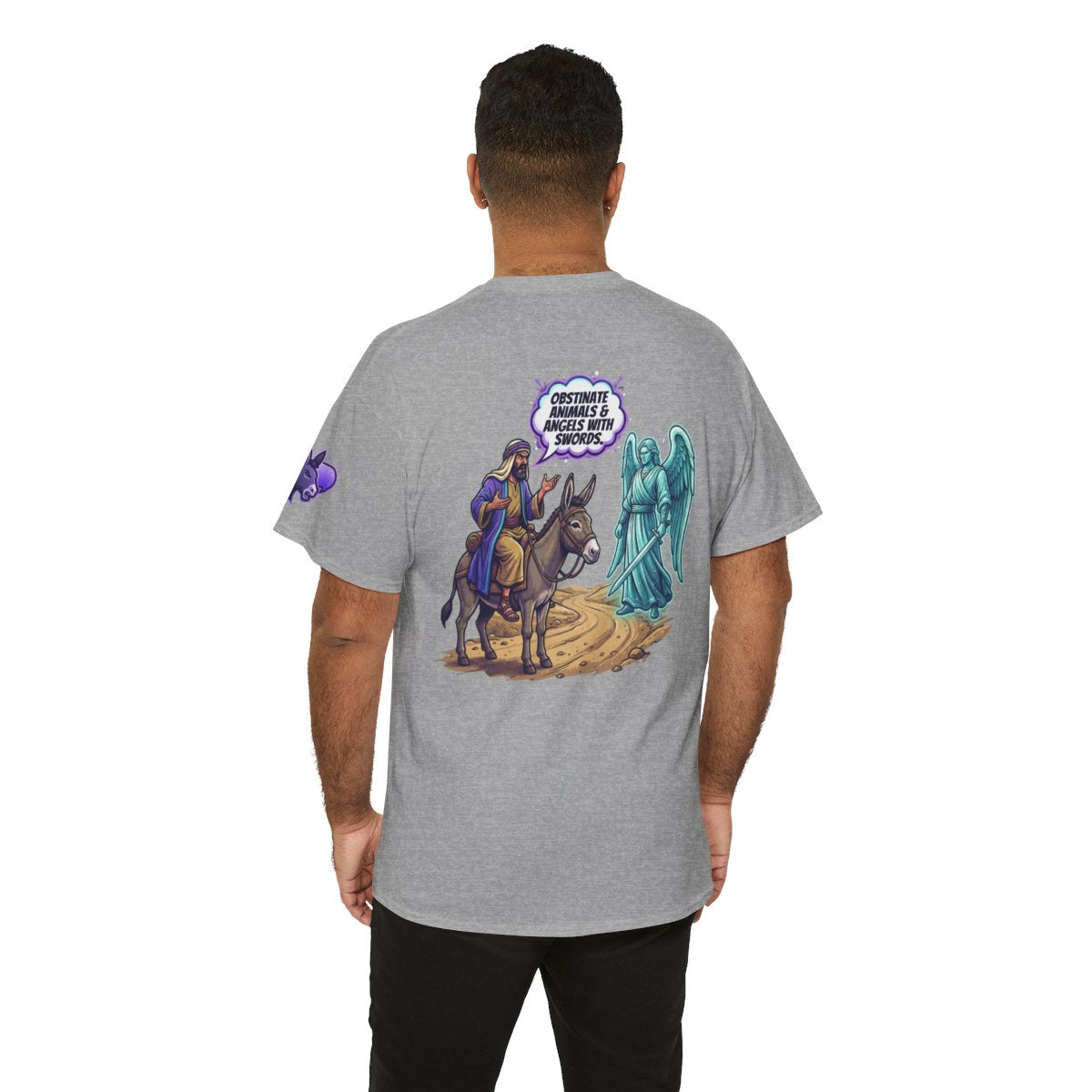 Color: Sport Grey | Good Book Series Obstinate Animals & Angels With Swords Premium Graphic Tee