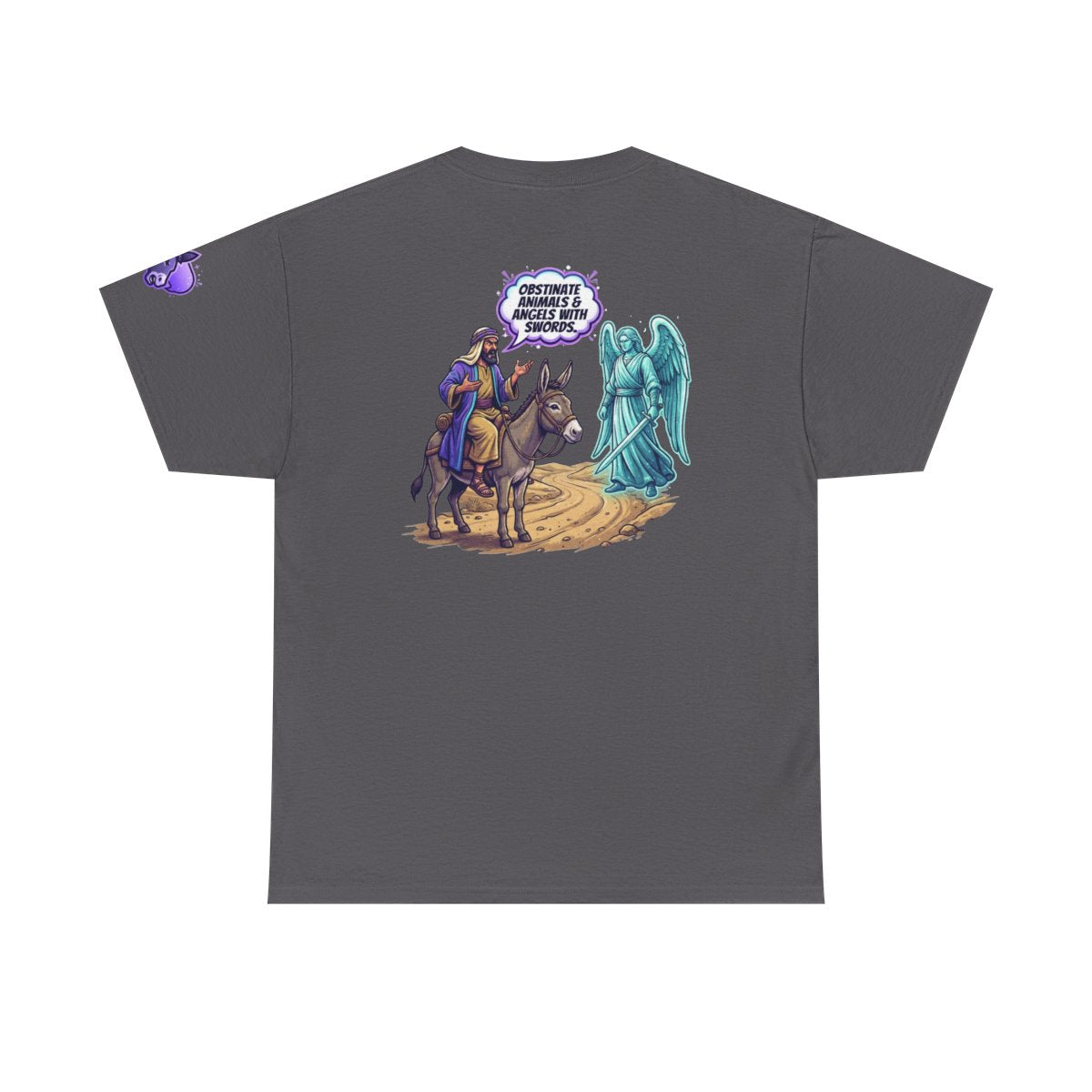 Color: Charcoal | Good Book Series Obstinate Animals & Angels With Swords Premium Graphic Tee