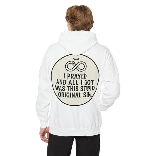 Color: White | Good Book Series Original Sin Garment-Dyed Hoodie