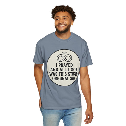 Color: Blue Jean | Good Book Series Original Sin Unisex Garment-Dyed Tee
