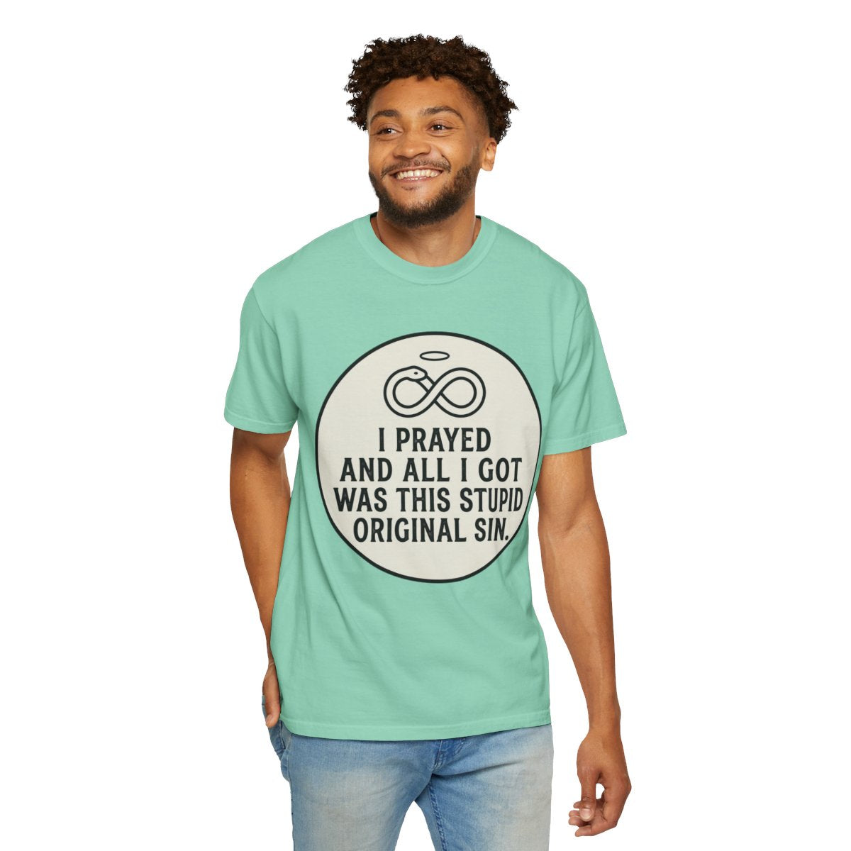 Color: Island Reef | Good Book Series Original Sin Unisex Garment-Dyed Tee