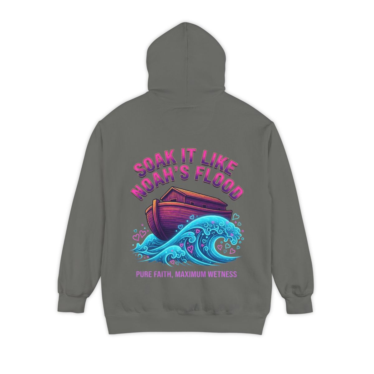 Color: Grey | Good Book Series Soak it Like Noah's Flood Garment-Dyed Hoodie