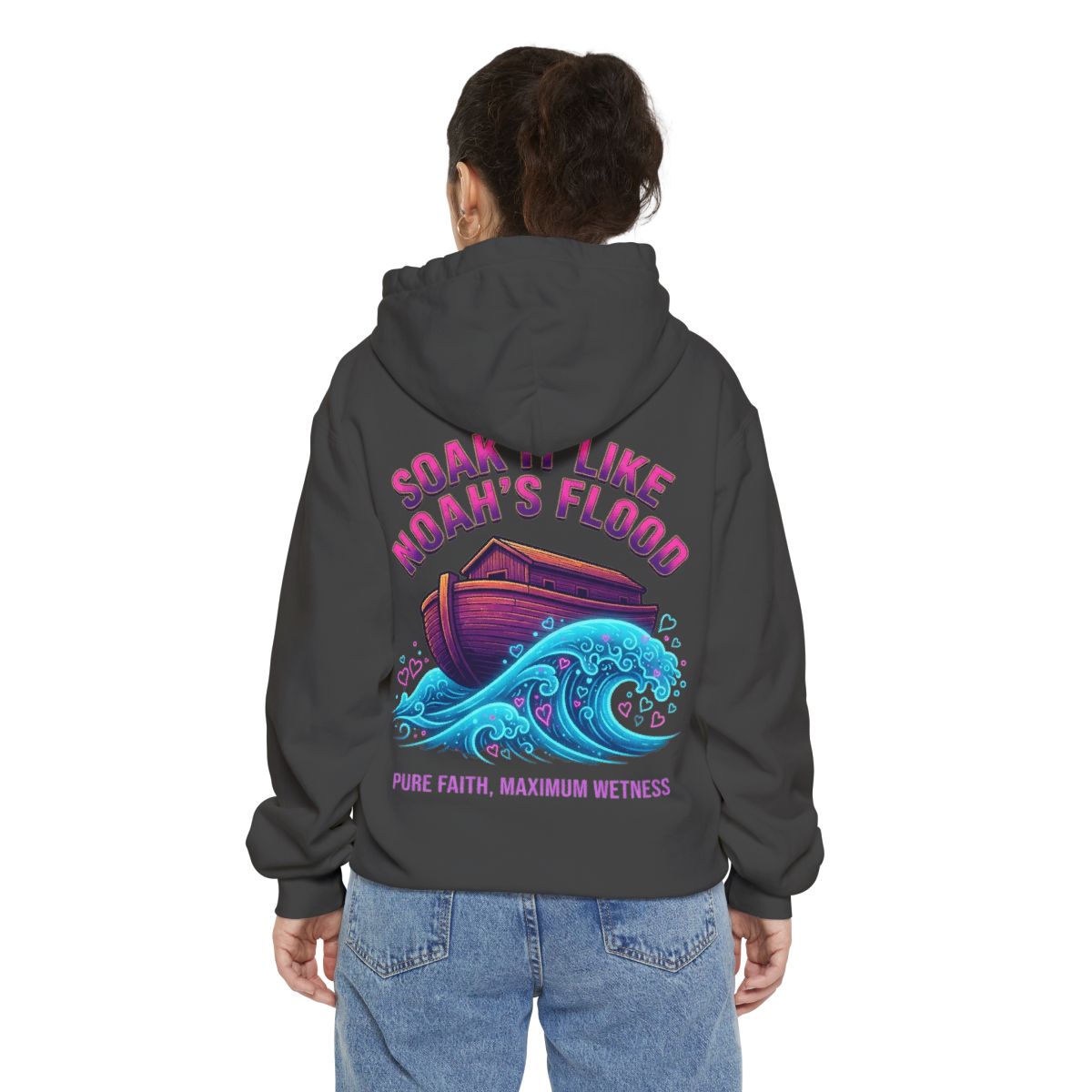 Color: Pepper | Good Book Series Soak it Like Noah's Flood Garment-Dyed Hoodie