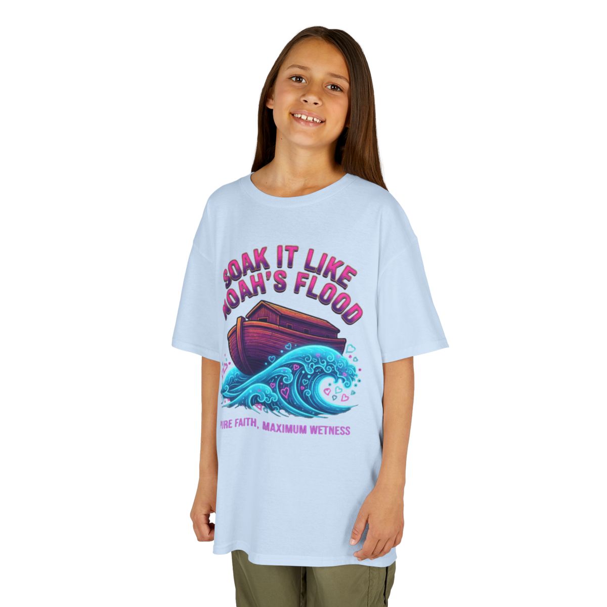 Color: Light Blue | Good Book Series Soak it Like Noah's Flood Kids Tee