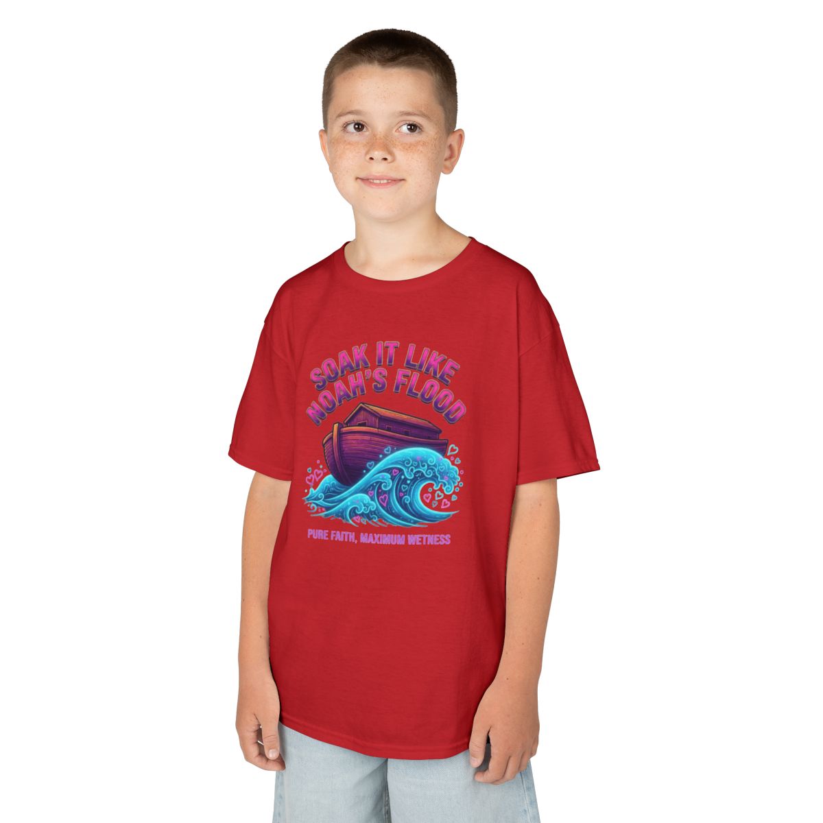 Color: Red | Good Book Series Soak it Like Noah's Flood Kids Tee