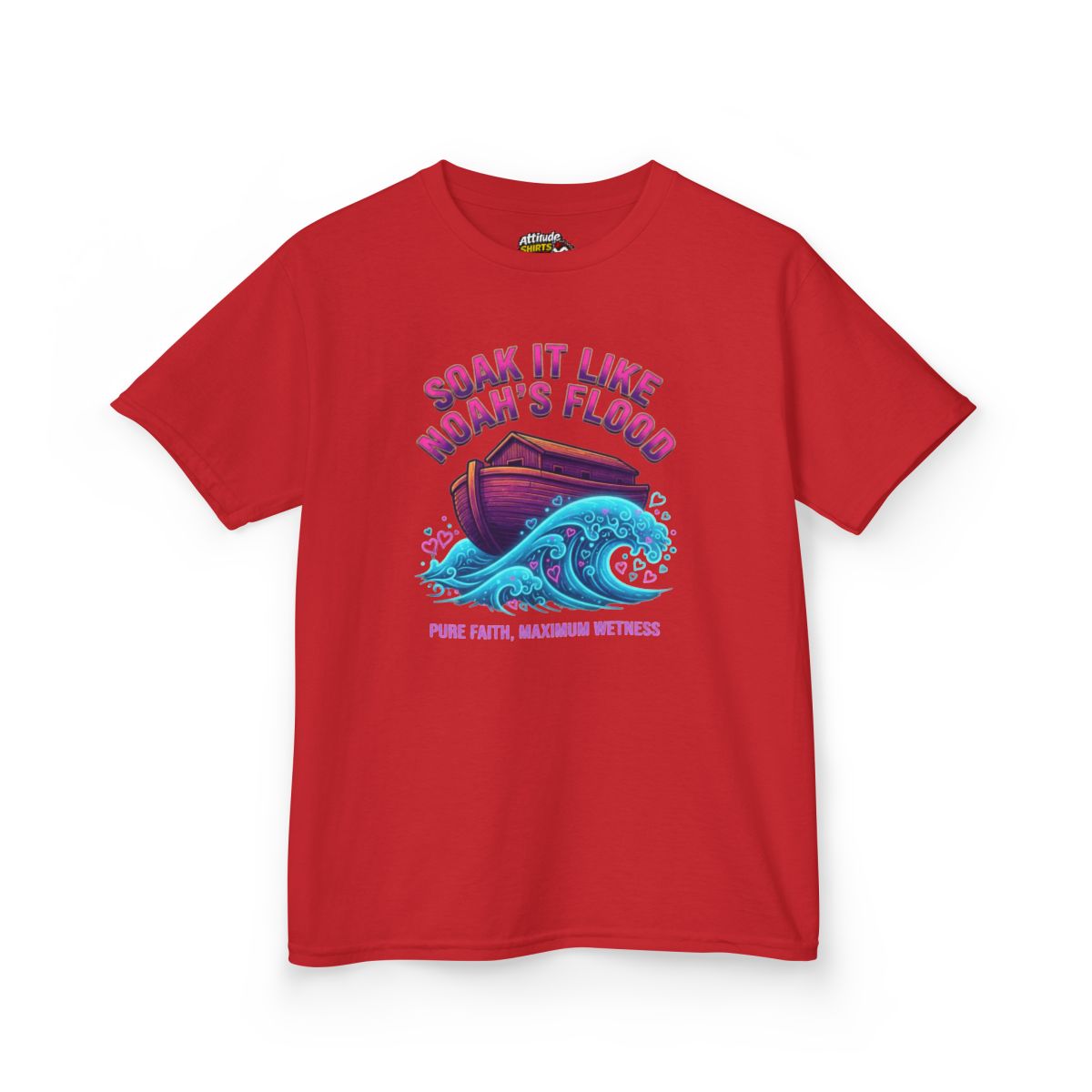 Color: Red | Good Book Series Soak it Like Noah's Flood Kids Tee
